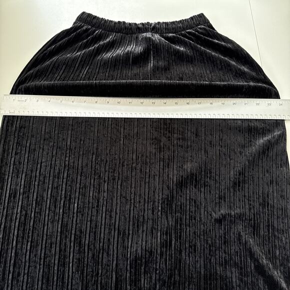 Vintage Stella Crushed Velvet Skirt Black Whimsigoth Y2K 90s Witchy Women's M - Picture 8 of 10